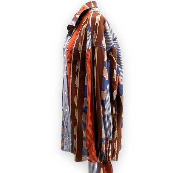 ENYCE Clothing Company Button down Long Sleeve Color-block Shirt Sz 3XL - Picture 5 of 10